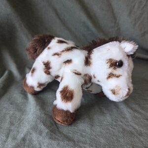 Horse Stuffed Animal Aurora Plush Wild West Rodeo White Brown 8" Floppy Toy Soft